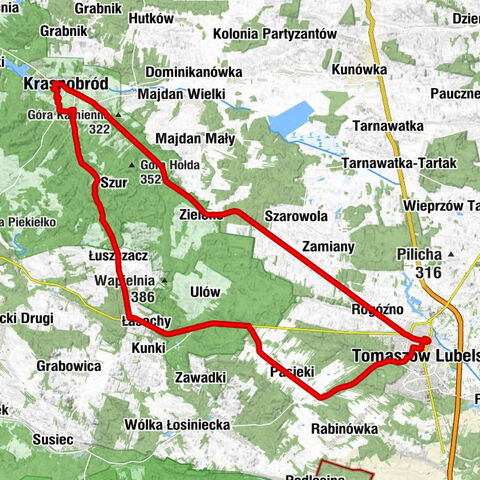 Śródmieście - Kościół pw. Świętego Ojca Pio w Tomaszowie Lubelskim - Kościół pw. Nawiedzenia Najświętszej Maryi Panny - Kościół pw. Narodzenia Najświętszej Maryi Panny