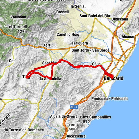 Benicarló - Peníscola - Benicarló - Càlig - Mesón Celina