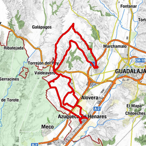 Azuqueca - Santa Cruz - Azuqueca de Henares - Villanueva de la Torre