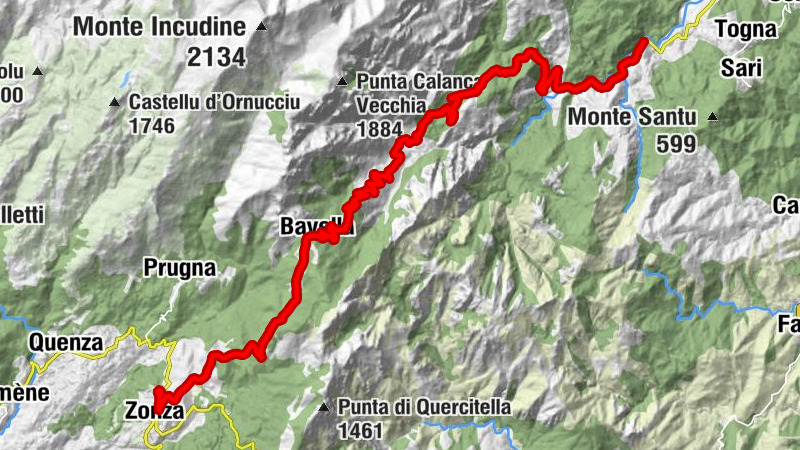 l'Eternisula - Casanova - Zonza - Les Aiguilles de Bavella