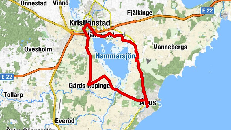 Åhus - Sankta Maria kyrka - Östra industriområdet - Kristianstad