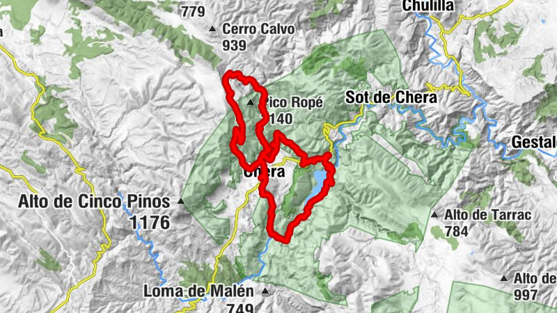 Chera - La Vereda - Fuente de la Presa - La Cola del Pantano
