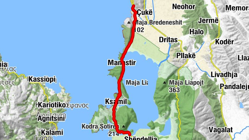 Sarandë - Manastir - Qafa Martesës - Ksamil