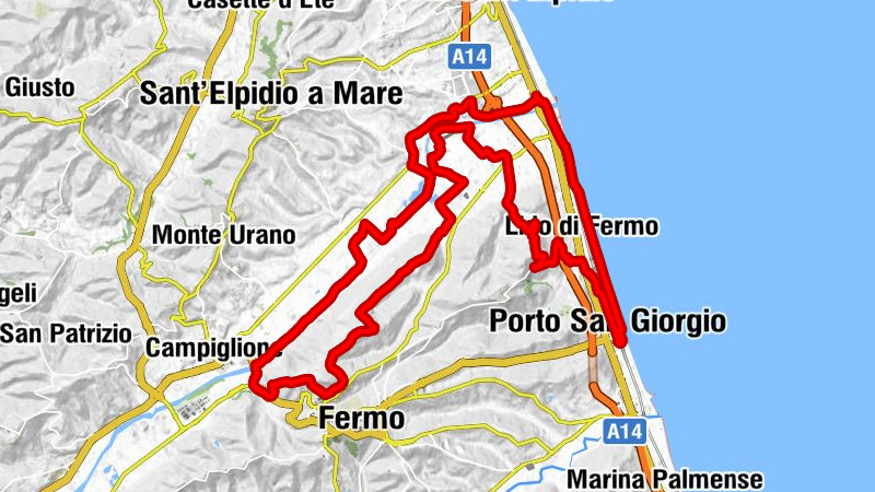 Porto San Giorgio-Fermo - Porto San Giorgio - Monte Marino - Fermo