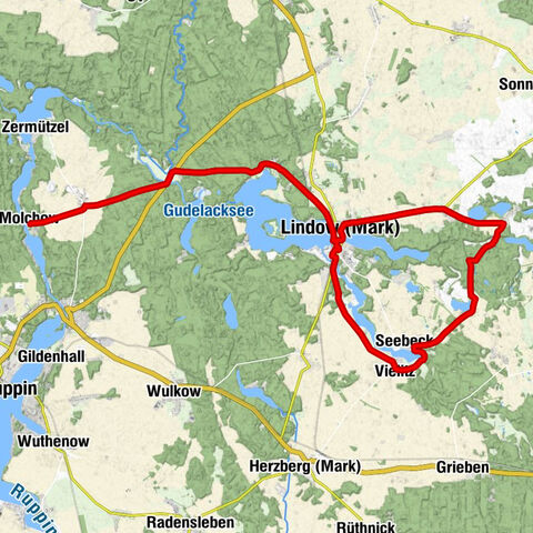 Molchow - Zippelsförde - Lindow (Mark) - Stadtpfarrkirche