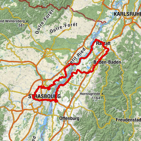 Etappe 3: Baden-Etappe „Festungsgürtel rund um Straßburg, Majinotlinie, Siegfriedlinie und Festungsstadt Rastatt“ (163 km)