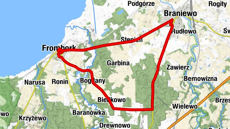 Braniewo - Prętki - Frombork - Kościół pw. Świętego Mikołaja
