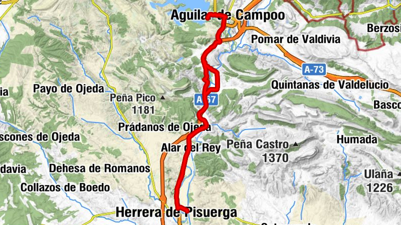 Herrera de Pisuerga - Restaurante la Cueva - Ermita de San Roque (humilladero) - Aguilar de Campoo