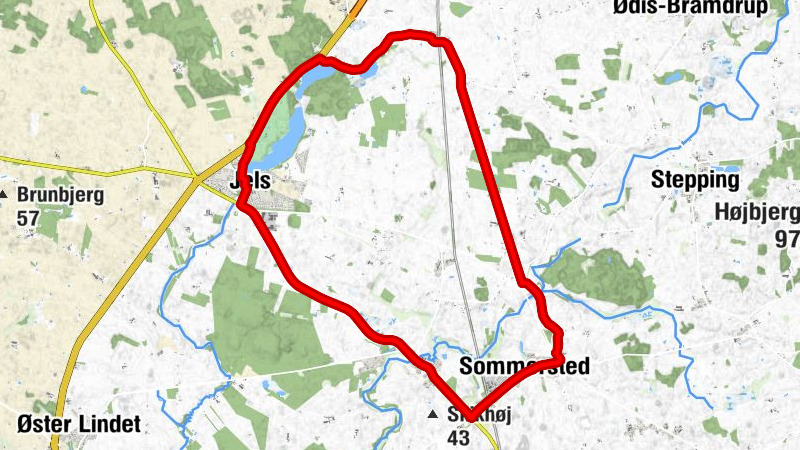 Jels - Møllebjerg - Søbjerg - Kællingebjerg