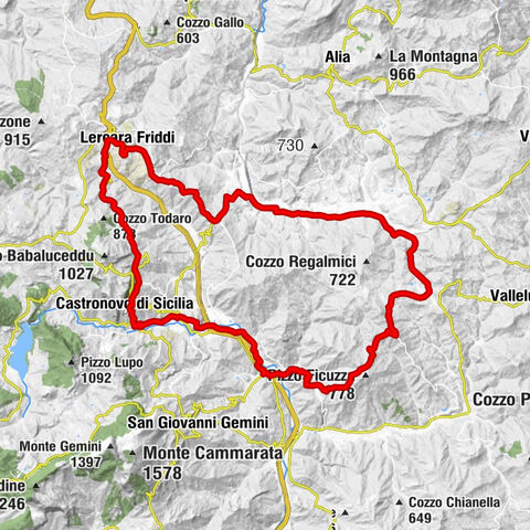 Cammarata-San Giovanni Gemini - Cammarata Scalo - Portella Scannata - Lercara Friddi