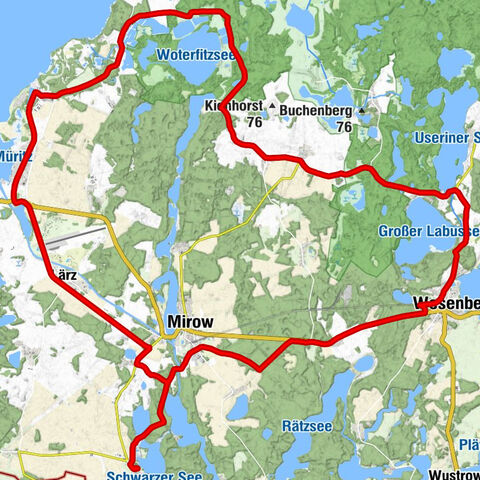 Schwarz - Mirow - Zirtow - Wesenberg