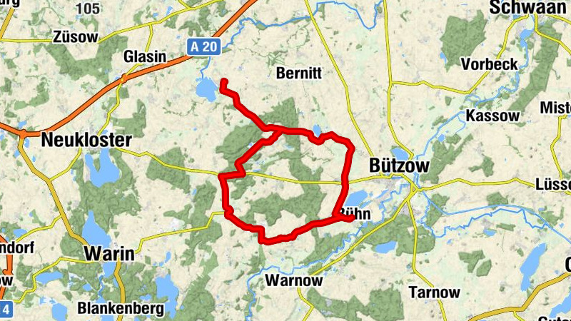 Am Mönchsberg - Klein Sien - Kirche Moisall - Feldsteinkirche Baumgarten