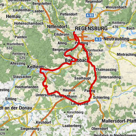 Sinzing - St. Jakob - Hanselberg - St. Wolfgang