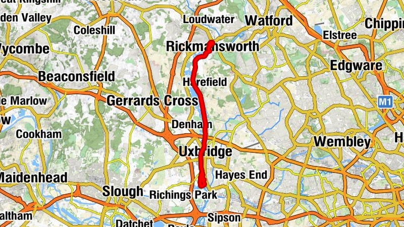 Rickmansworth - Watford - Uxbridge