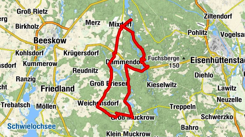 Groß Muckrow - Dammendorf - Schlaubeperle - Dorfkirche Mixdorf