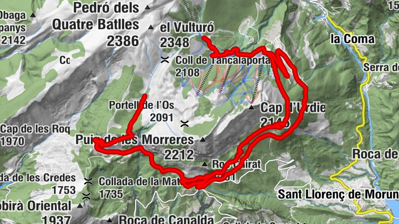 el Donador - Refugi Bages - Port del Comte - la Coma i la Pedra