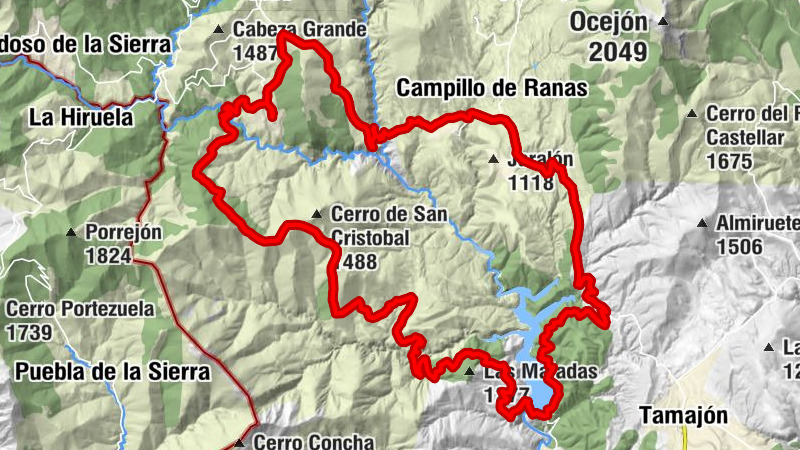 Fuente del Corcho - Collado de San Cristobal - Collado de las Palomas - Restaurante de Colmenar