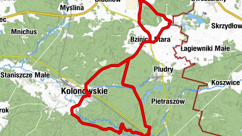 Bzinica Stara-Bąki - Bąki - Kolonowskie - Dobrodzień-Osiedle