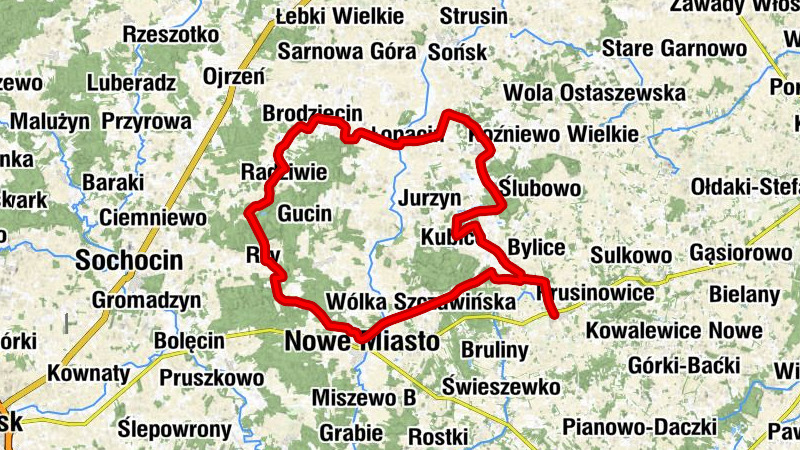 Świercze - Wyrzyki - Nowe Miasto