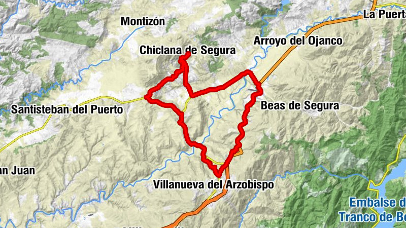 Chiclana de Segura - Santa Ágeuda - Sorihuela del Guadalimar - Gútar
