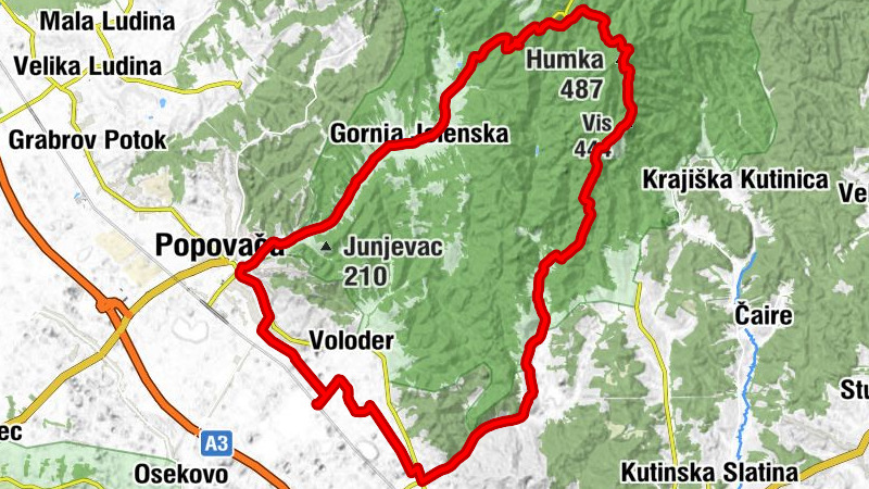 Popovača - Humka - Vis - Voloder