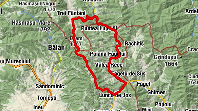 Sândominic - Noșcolat - Trei Pietre - Lunca de Jos