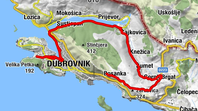 Uvala Lapad - crkva Svetog Križa - crkva svete Ane - Poratak