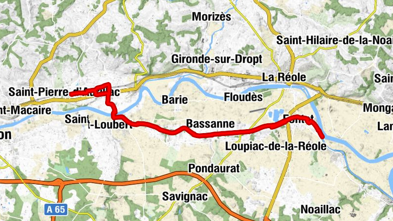 Saint-Pierre-d'Aurillac - Saint-Martin-de-Sescas - Castets-en-Dorthe - L'Écluse 52