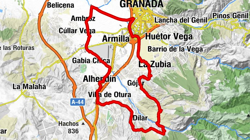 La Zubia - Ogíjares - Armilla - Granada