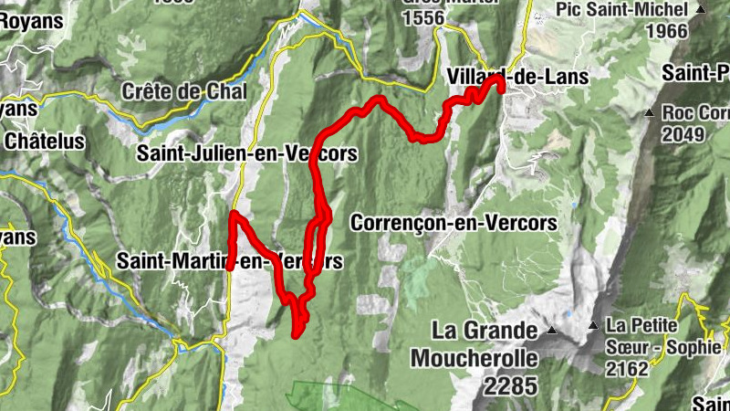 Église Saint-Martin - Col d'Herbouilly - Scialet du Trisou - Saint-Martin-en-Vercors