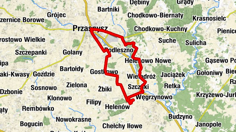Przasnysz - Leszno - Gostkowo - Lisiogóra
