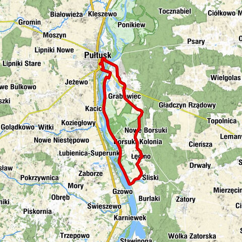 Pułtusk - Kruczy Borek - Łęcino - Stare Miasto