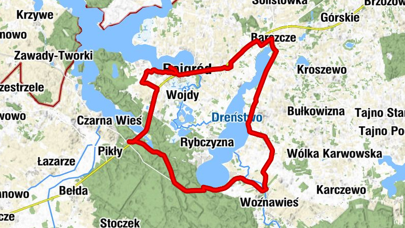 Tama - Podjezioro - Kaplica cmentarna - Rajgród