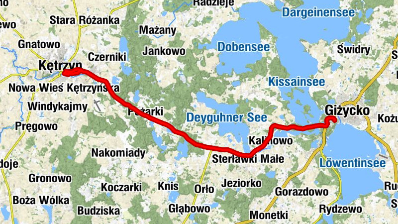 Kętrzyn - Kruszewiec - Giżycko