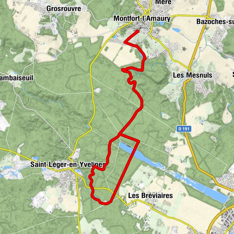 Montfort-l'Amaury - Carrefour des Maurus - Carrefour Neuf - Carrefour du Détroit