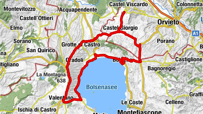 Castel Giorgio - La Montagna - Poggio della Vaccareccia - San Salvatore