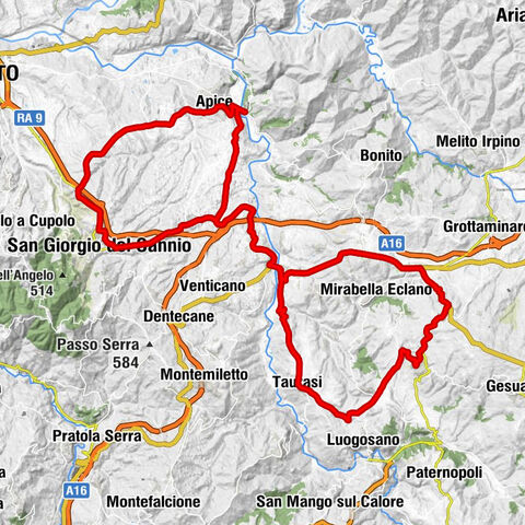 San Giorgio del Sannio - Chiesa di San Donato (nuova) - Passo Eclano (Passo di Mirabella) - Ginestra