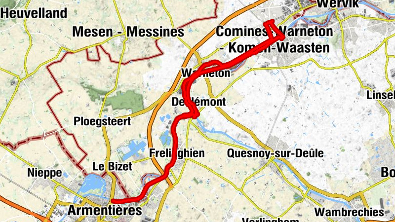 Comines - Komen - Comines-Warneton - Komen-Waasten - Comines - Armentières