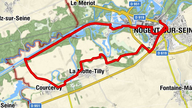 Nogent-sur-Seine - La Motte-Tilly - Courceroy