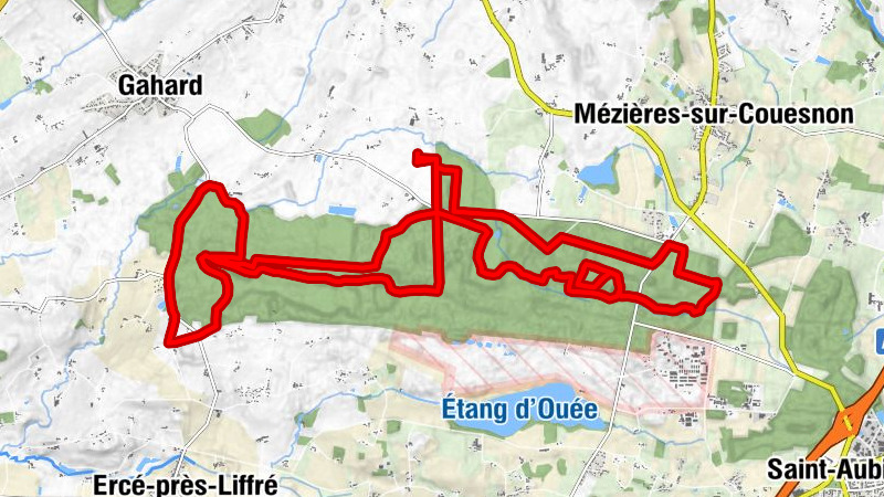 Saint-Aubin-du-Cormier - La Tournerie - Les Tressardières - Carrefour de la Grande Brêche