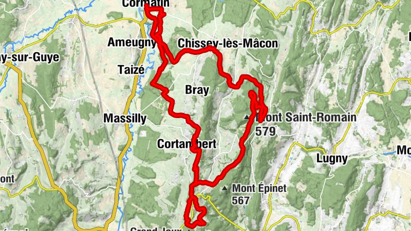 Cormatin - La Fleur de Lys - Col de la Croix - Église de la Vierge