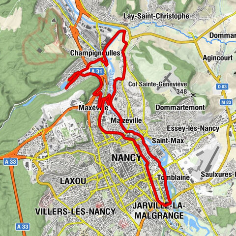 Maxéville - Nancy - Jarville-la-Malgrange - Champigneulles