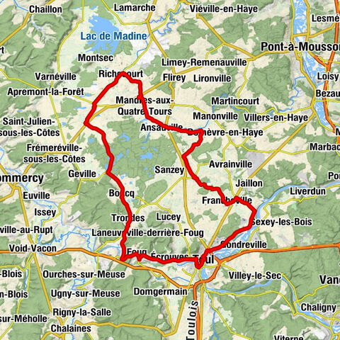 Vers Pré Champ Colin - Église Saint-Étienne - Église Saint-Gengoult - Église Saint-Élophe