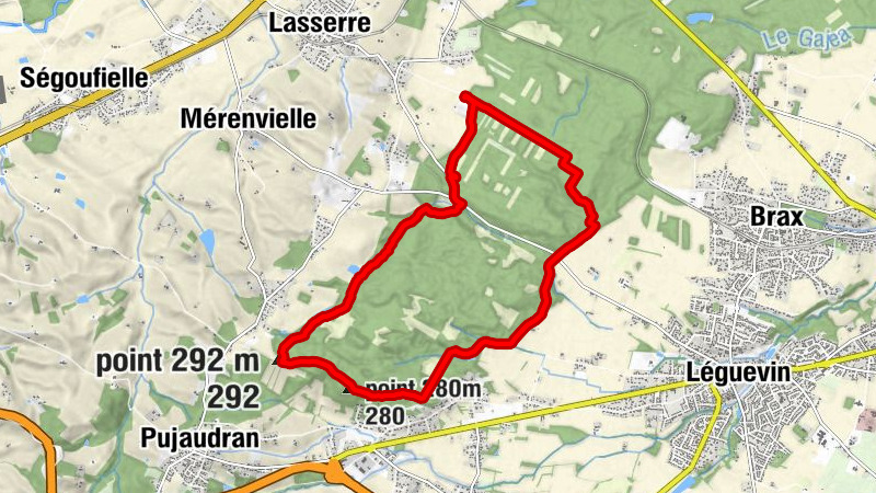 Pujaudran - point 280m - point 292 m