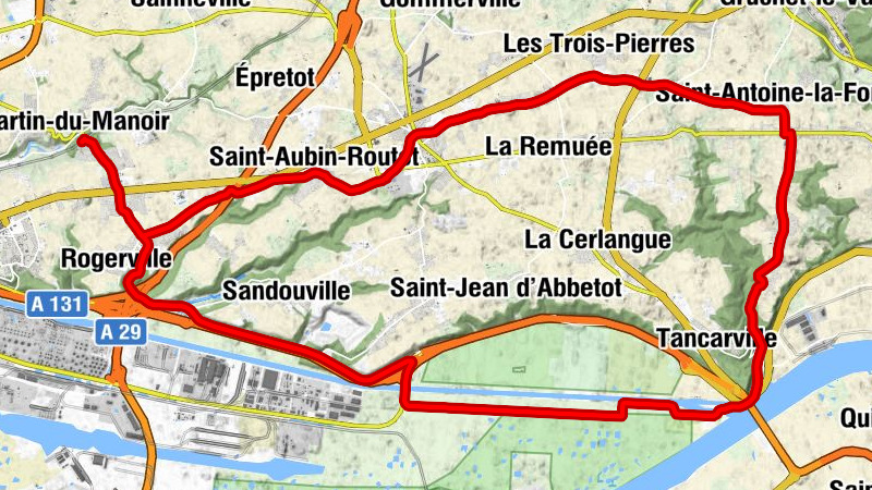 Saint-Laurent - Gainneville - La Palombière - Église Saint-Aubin - Église Saint-Romain