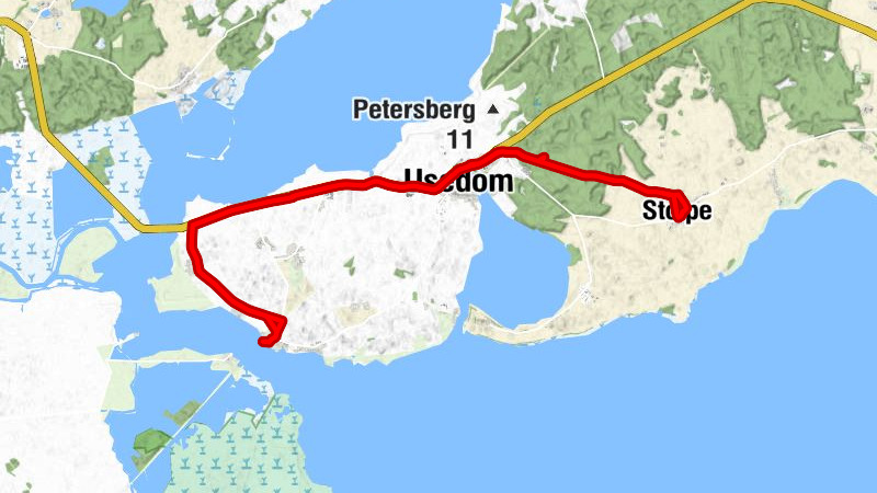 Karnin - Kölpin - Zecherin - Usedom