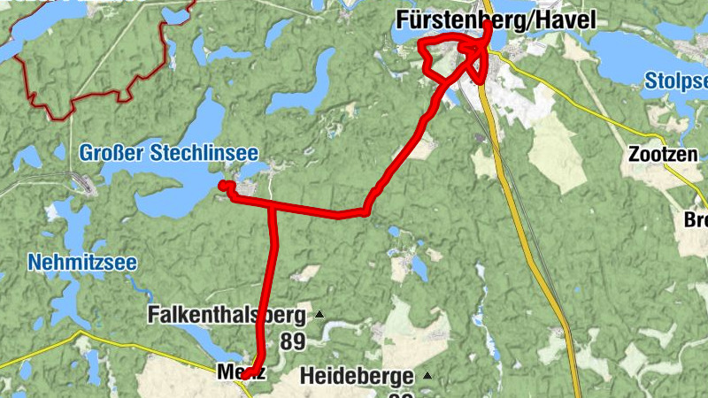 Menz - Hotelpension Haus am See - Evangelische Stadtkirche - Fürstenberg/Havel