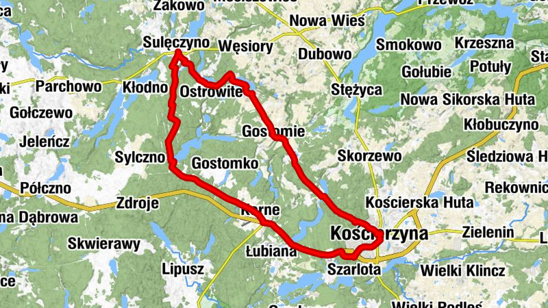 Sulęczyno - Kościół pw. Zmartwychwstania Pańskiego - Kościerzyna - Kościół pw. Świętej Trójcy