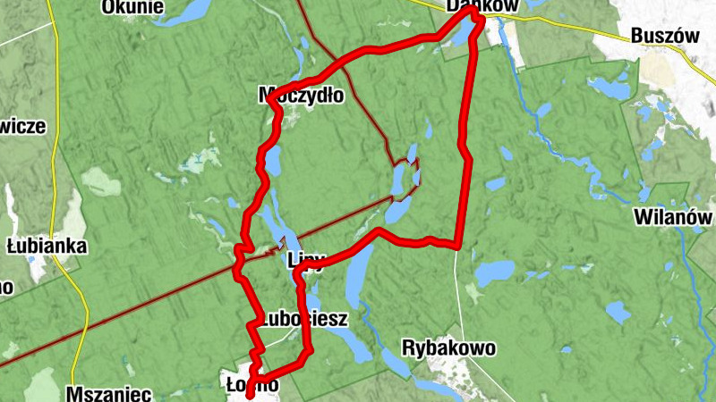 Łośno - Lubociesz - Lipy - Bar Dwie Kozy