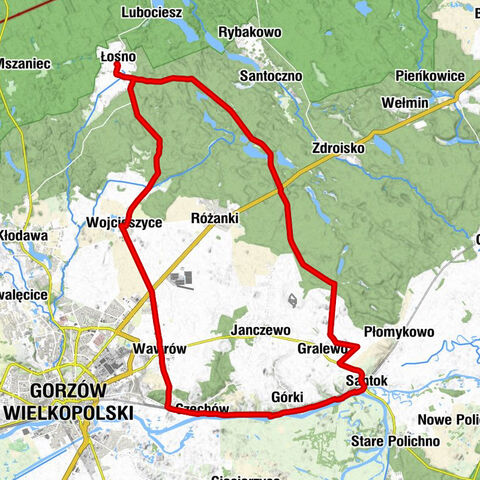 Łośno - Wojcieszyce - Kościół Podwyższenia Krzyża - Karczma pod Łosiem